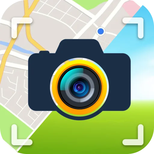 GPS Map Camera Navigation Tag App Logo